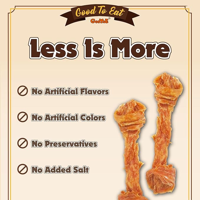 Gootoe Turkey Tendons for Dogs – All-Natural, Hypoallergenic Dog Treats, Rawhide Alternative, Long Lasting Puppy Chews, Healthy Dog Treats for Small Breeds, Bone (L), 16 oz Pack (1 lb)