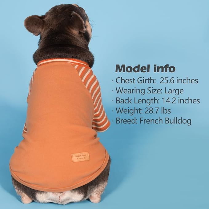 KYEESE 2Pack Dog Sweater Pullover Pet Coat Lightweight Dog Sweaters for Small Dogs Male Comfy Dogs Sweatshirt Pet Fleece Sweater with Sleeves Soft Cat Clothes Stretchy Cat Sweaters for Cold Weather