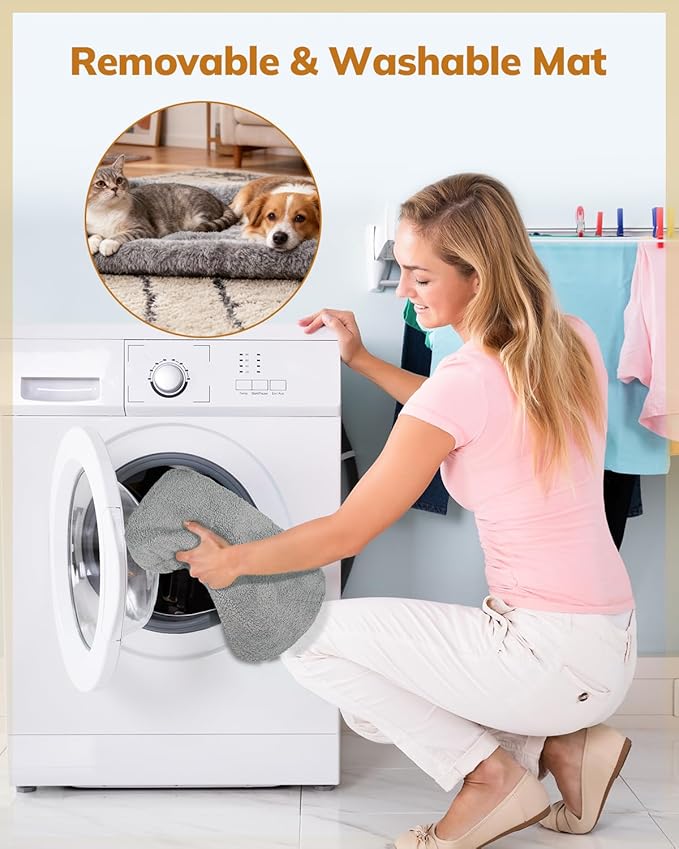 Morpilot Cat Carrier - Soft Sided Cat Carrier Large for Big Medium Cats and Puppy up to 18lbs, Pet Carrier with Safety Zippers, Foldable Bowl, Airline Approved Large Dog Carrier - Beige