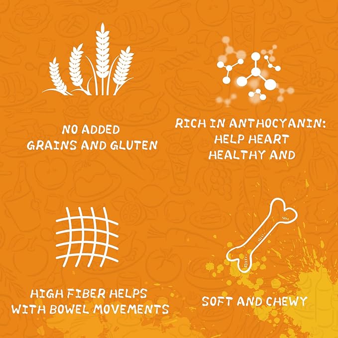 PAWUP Chicken Sweet Potato Dog Treats, Double Sweet Potato Chews with Taurine, Healthy Pet Snacks for Small Medium Large Dogs, 12.5 oz