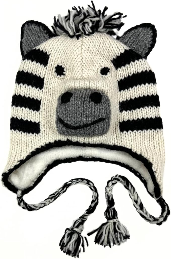 Humble Hilo Hand-Knitted Wool Animal Beanie - Easy Halloween Costume Hat for Anyone, Cute Winter Beanie Hats
