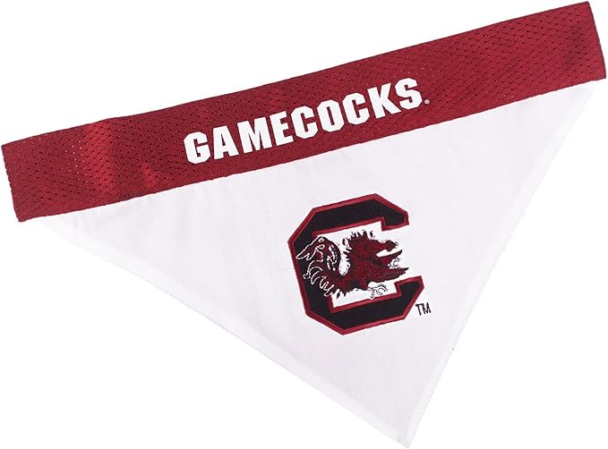 Pets First Collegiate Pet Accessories, Reversible Bandana, South Carolina Gamecocks, Large/X-Large