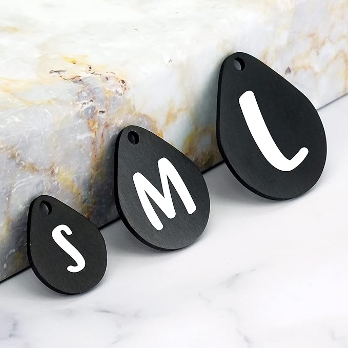 Ultra Joys Dog ID Tag, Custom Dog Tag Personalized Cat Tag, Pet ID Tag, Brushed Stainless Steel Teardrop Dog Tag Black Medium