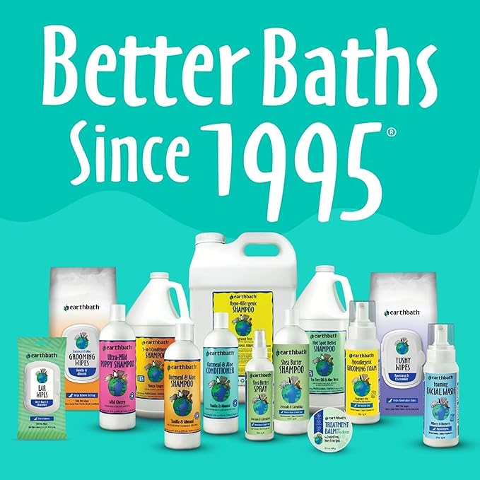 earthbath Oatmeal & Aloe Dog Shampoo and Conditioner Set - Oatmeal Shampoo & Conditioner for Dogs, Itchy, Dry Skin Relief, Pet Wash, Made in USA - Vanilla & Almond, 16 Oz (2 Sets)