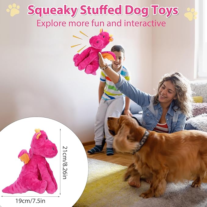 Dog Toys for Large Plush Dog Chew Toy with Squeaker and Crinkle Paper, Interactive Puppy Toys to Reduce Boredom and Anxiety, Tough Tug of War Pet Toys for Small, Medium and Large Dogs