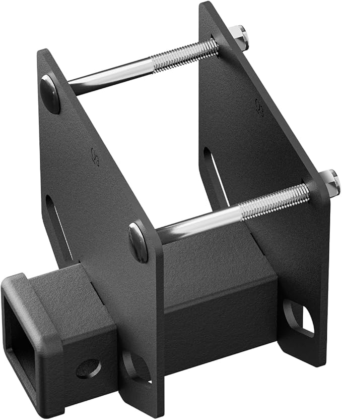 RV Bumper Hitch Receiver, 2 inch Tow Hitch Trailer Fits 4" x 4" Square Rear Beams, 3500 LBS Capacity Towing Adapter Openning for Camper Cargo Carrier Bike Racks RV Tire Carrier Ball Mounts