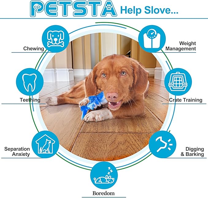 PETSTA Dog Chew Toys for Aggressive Chewers, Durable Toys for Large Dogs, Heavy Duty Indestructible Large Dog Toys, Tough Dog Toys for Medium/Large Dogs Breed