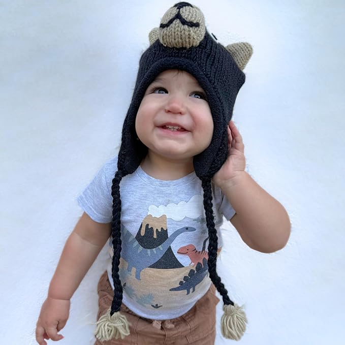 Humble Hilo Hand-Knitted Wool Animal Beanie - Easy Halloween Costume Hat for Anyone, Cute Winter Beanie Hats