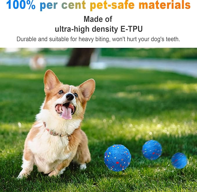 TVM Interactive Dog Toys Ball, Automatic Moving, Bouncing Chew Toys, E-TPU Material, Suitable for Large and Medium-Sized Dogs, Used for Boredom Relief and Daily Training, USB Rechargeable