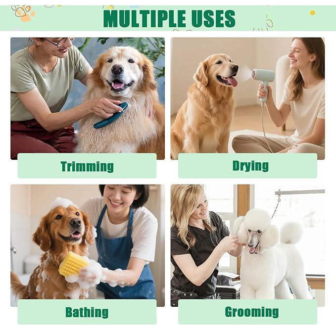 52in Electric Dog Grooming Table, Heavy Duty Adjustable Lift Grooming Table for Large Dogs, Capacity 660IB, with Tool Organizer, Foot Control, Anti Slip Tabletop (White, 51.2 * 24.2INCH)