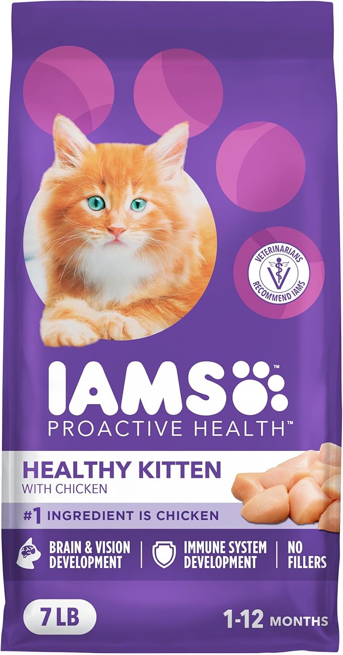 IAMS Proactive Health Healthy Kitten Dry Cat Food with Chicken, 7 lb. Bag