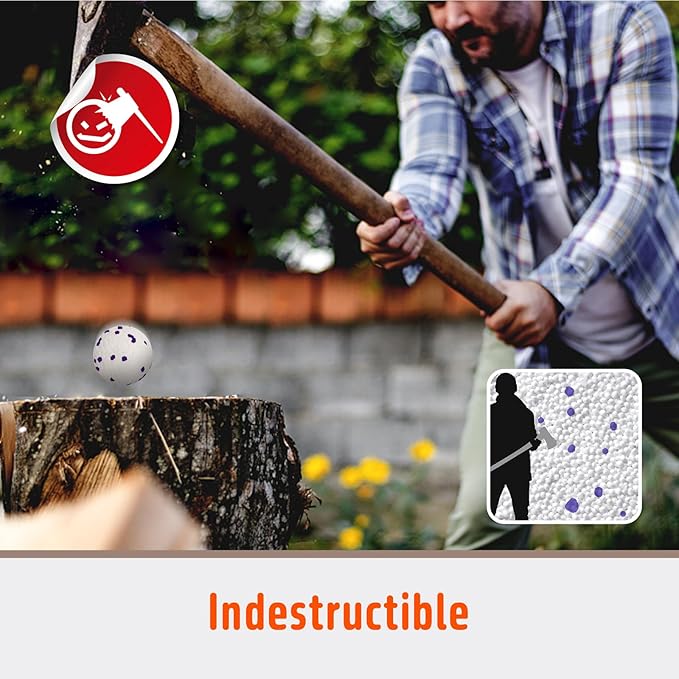 FOFOS Dog Balls Chew Toys Tennis Ball for Aggressive Chewers Teething Molar Toys Water Toy Interactive Fetch Balls Gift Set for Large Medium Dog and Puppies (4 Pack-White)