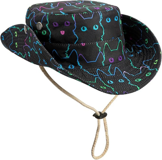 Psychedelic Bucket Hat Fisherman Cap for Women Men, Trippy Art Casual Travel Beach Sun Hats for Summer