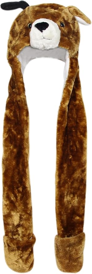 Plush Novelty Animal Hat: One Size Fits All Adults & Children/Soft, Warm Beanie Hat