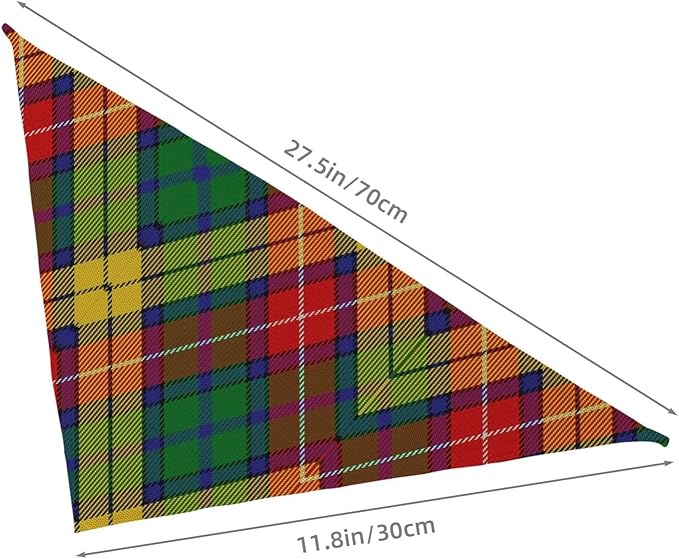 Scots Style Clan Buchanan Tartan Plaid Dog Bandana Scarf Triangle Bibs Pet Accessories Cat Kerchief