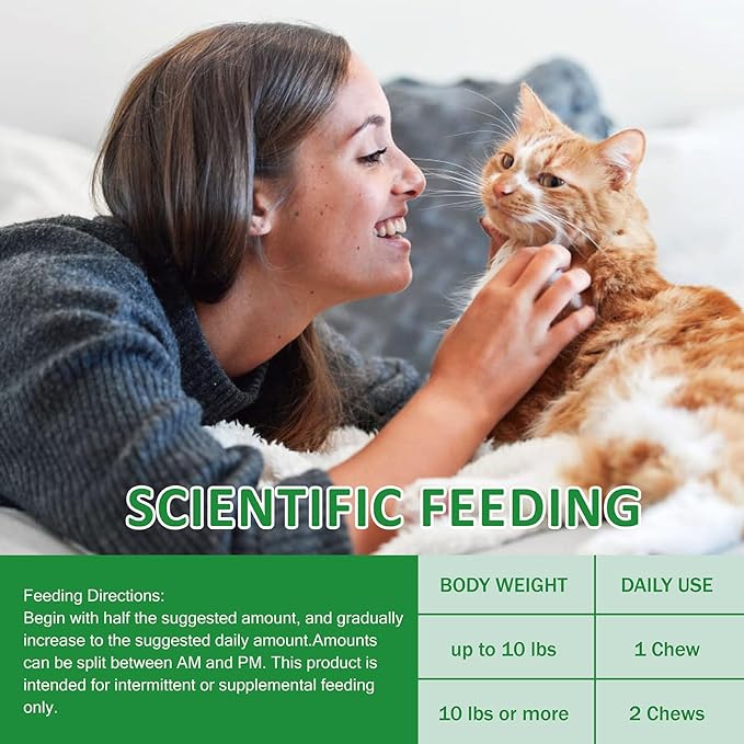 Cat Allergy Relief Chews, Skin & Immune Support for Cats - Salmon Flavor Soft Chews with Colostrum, Probiotics 300M CFU, Omega 3 - Itchy Skin & Paw Licking Remedy, 100 Count