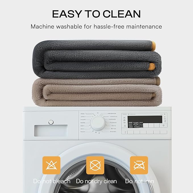 Luciphia Waterproof Pet Blanket, Liquid Pee Proof Dog Blanket for Sofa Bed Couch, Reversible Sherpa Fleece Furniture Protector Cover for Small Medium Large Dogs Cats, Khaki+Beige X-Large（85" x 57"）