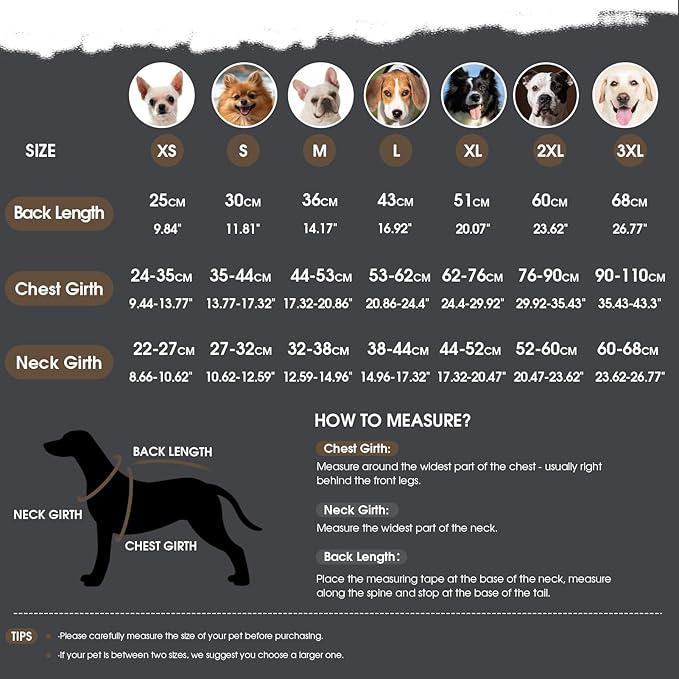 ASENKU Dog Winter Jacket Plaid Reversible Vest, Waterproof Dog Coat for Cold Weather, Perfect for Small to Large Dogs (Coffee, 2XL)