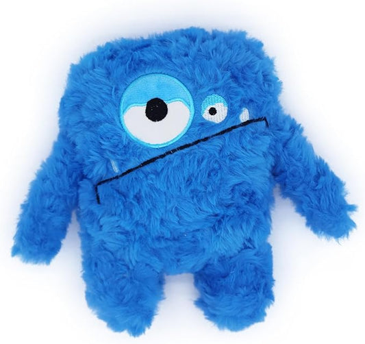 Plush Squeaky Dog Toy, Crinkle Stuffed Dog Toy Keep Them Busy Tug of War Birthday Dog Chew Toy for Small Medium Large Dogs (Blue)