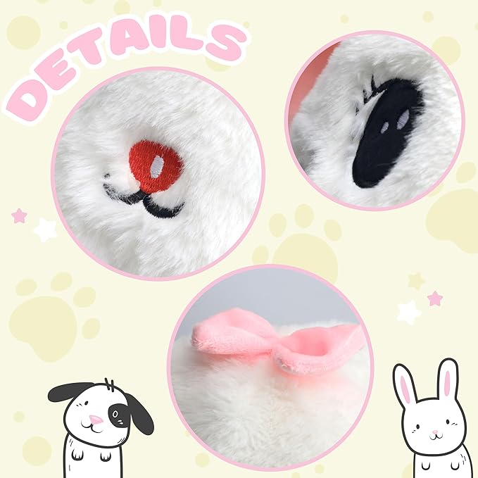 Animal Hat with Ears Moving Jumping Pop Up Beating Hat Plush Holiday Cosplay Dress Up Funny Gift for Kids