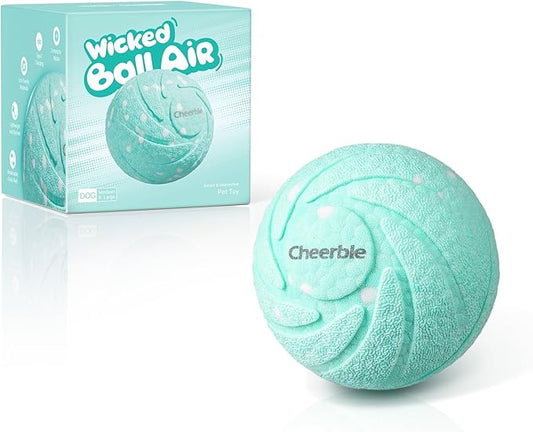 by Cheerble Smart Interactive Dog Toys, Wicked Ball AIR, 3 Interactive Modes, Automatic Moving, Bouncing, and Rotating, E-TPU Material, IPX7 Waterproof for Medium and Large Dogs