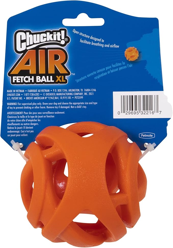 Chuckit! Air Fetch Ball Dog Toy, Extra Large (3.5 Inch Diameter), for dogs over 100 lbs