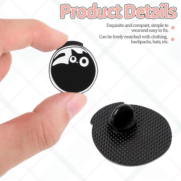 7 Pcs Enamel Pin Funny Reading Animal Brooch Alloy Cute Cartoon Lapel Pins Cat Clip Decoration Badges for Backpacks Clothes Jackets Bags Hat