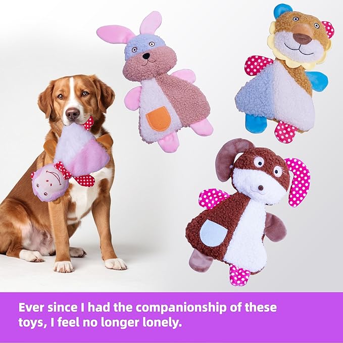 Big 5 Pack Dog Squeaky Toy for Keep Them Busy,Multipack Stuffed Crinkle Puppy Dog Toys Bundle,Chewing Dog Toys for Teething,Suitable for Small,Medium,and Large Dogs Breed