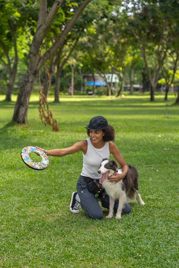 OllyDog Super Flyer Dog Frisbee Toy, 11" – Durable, Lightweight & Water-Resistant Flying Disc – Soft on Teeth & Gums – Floats on Water – Outdoor Fetch Toy for Medium & Large Dogs (Cloud9)