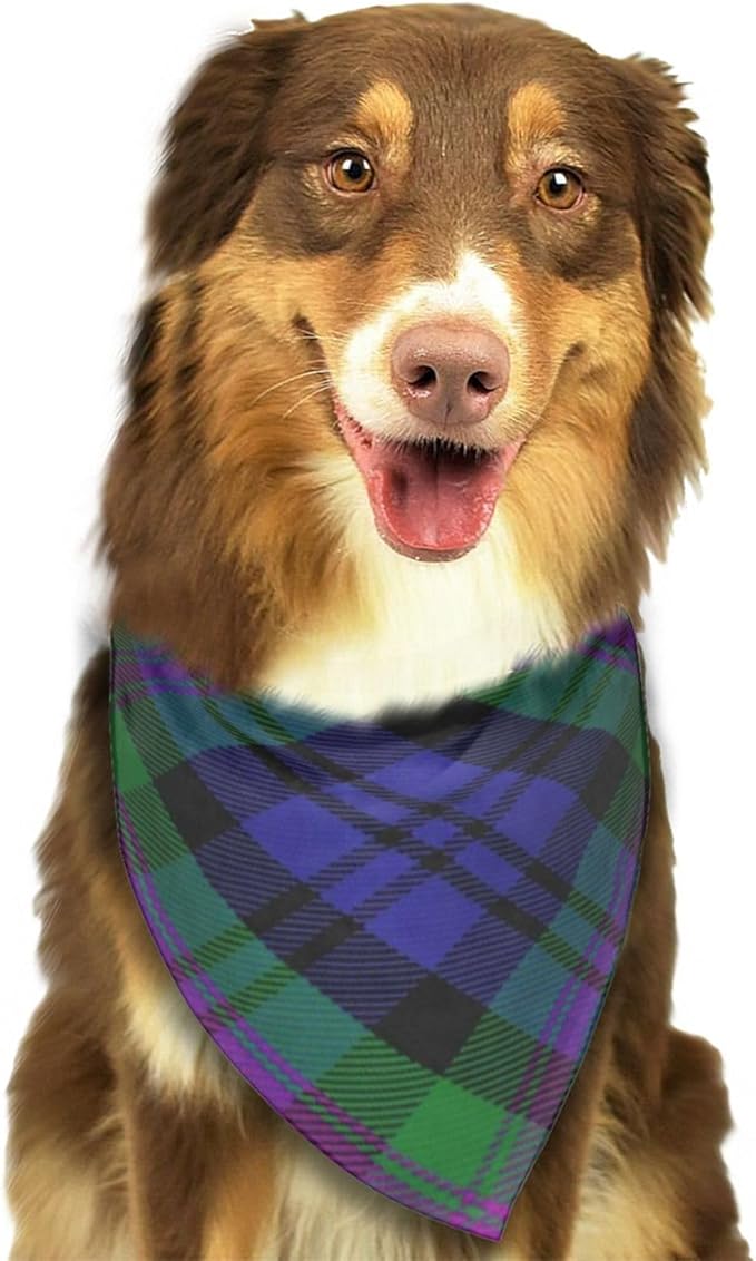 Scots Style Tartan Plaid Dog Bandana Scarf Triangle Bibs Pet Accessories Cat Kerchief