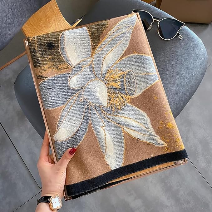 Jeelow Womens Pashmina Shawl Wrap Scarf - Elegant Dressy Evening Poncho Cape for Formal and Wedding Outfits