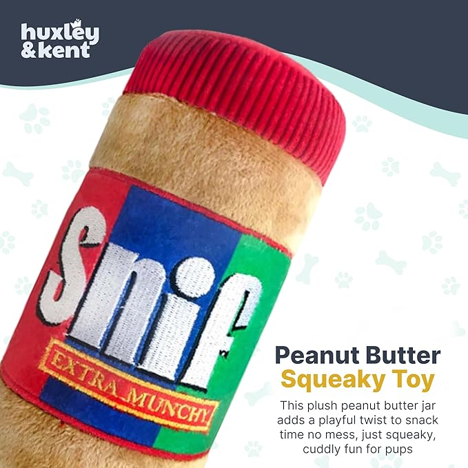 Huxley & Kent Funny Dog Toy w/Squeaker – Power Plush Squeaky Dog Toys for Small, Medium & Large Dogs – Soft Stuffed Animal for Indoor Play & Fetch - Snif, Large