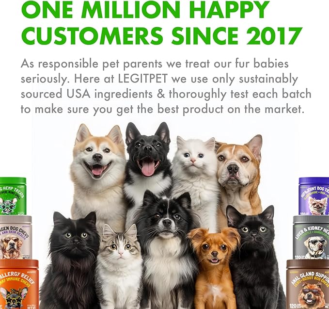 LEGITPET Cat Calming Treats Natural Anxiety Relief for Indoor Cats Stress & Travel Storm Separation Support Helps with Vet Visits, Grooming & Loud Noises Soothing Behavior Aid 100 Yummy Chews