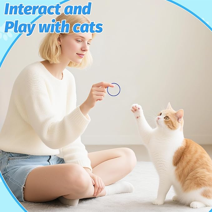 Cat Toys 24 PCS, Rubber Cat Chew Toy, Interactive Cat Toys to Kill Time, Colorful Bracelets Bands for Cat (Jelly Bracelets)