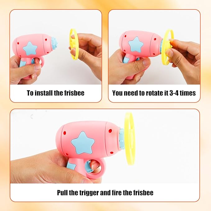 Andiker Cat Fetch Toy, Interactive Kitten Flying Disc Launcher Toy with 5 Colorful Flying Propellers for Cat Enrichment, Flying Saucer Toy for Cats for Training and Chasing (12 pcs)