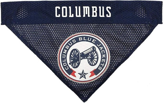 NHL Columbus Blue Jackets Bandana for Dogs & Cats, Large/X-Large. - Cute & Stylish Bandana! The Perfect Hockey Fan Scarf Bandana, Great for Birthdays Or Any Party!