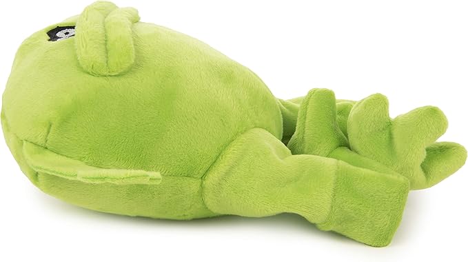 goDog Action Plush Frog Animated Squeaky Dog Toy, Chew Guard Technology - Green, One Size
