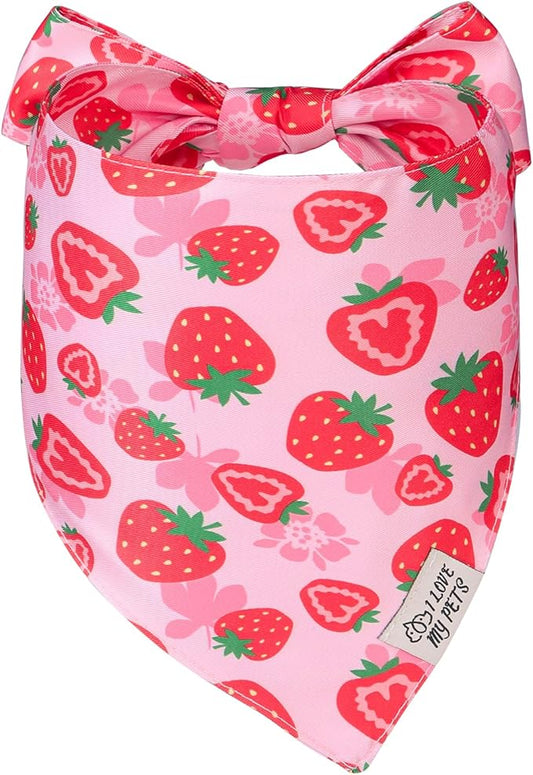 SCENEREAL Summer Dog Bandana, Double Side Dog Scarf for Small Medium Large Dogs Cats Puppy,Holiday Bandanas for Dogs Boys Girls, Premium & Soft Fabric Pet Accessories for Birthday Party Days, (Size M)