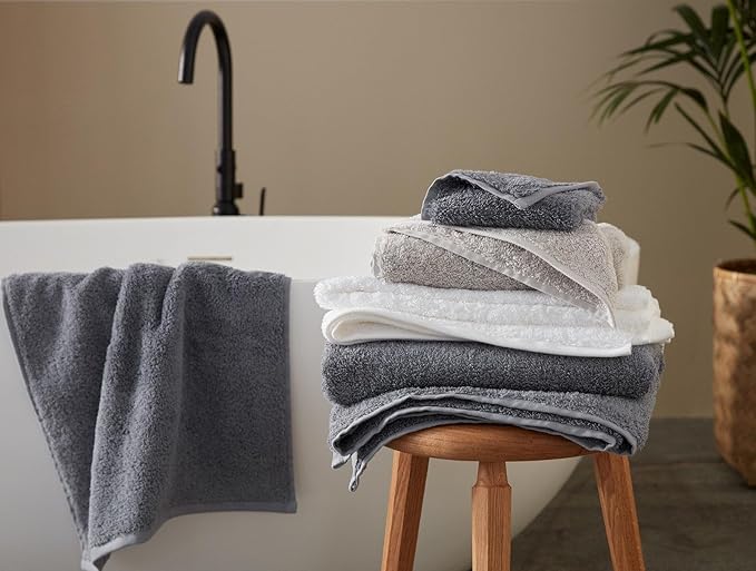 Coyuchi Cloud Loom Organic Towels, Bath Towel - Steel Blue (27" x 54")