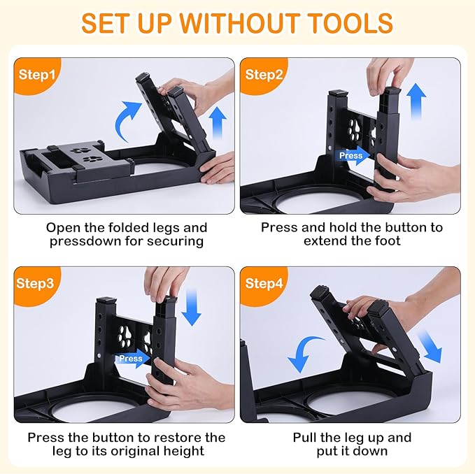 Elevated Dog Bowls, Raised Dog Bowl with 2 Stainless Steel Dog Food Bowls, Dog Bowls Stand Adjusts to 5 Heights 2.95", 8.46", 9.65", 10.82", 12.01" for Small Medium Large Dogs Cats Pets,Black