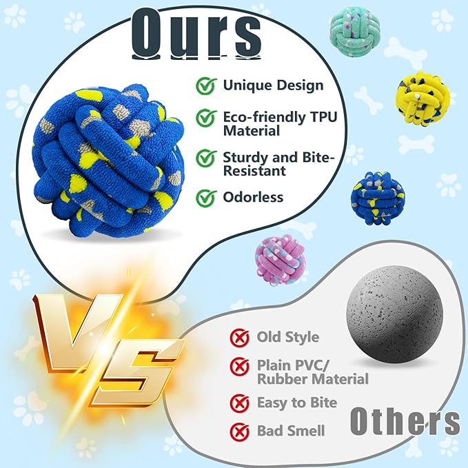 Magicorange Dog Balls 2 Pack Tennis Ball Toys Dog Toy for Aggressive Chewers Indestructible Teething Chew Toys Water Toy Fetch Ball for Dogs