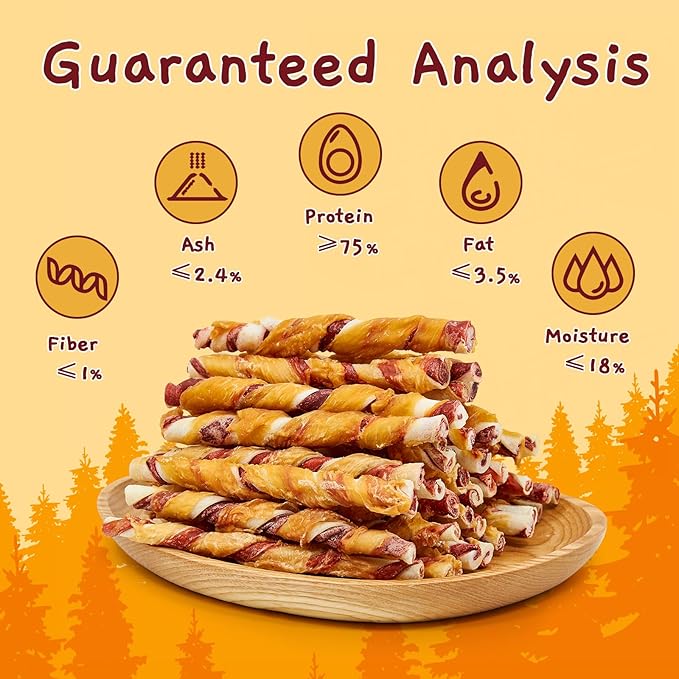 Jungle Calling Dog Treats, Chicken Wrapped Rawhide Chew Sticks - High Protein, Low Fat Dental Chews for Teeth Cleaning & Training Rewards, 10.6oz