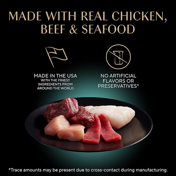 Sheba Perfect Portions Wet Cat Food Pate Savory Chicken, Tender Beef, and Tender White Fish & Tuna Variety Pack, 2.6 oz. Twin-Pack Trays (48 Count, 96 Servings)