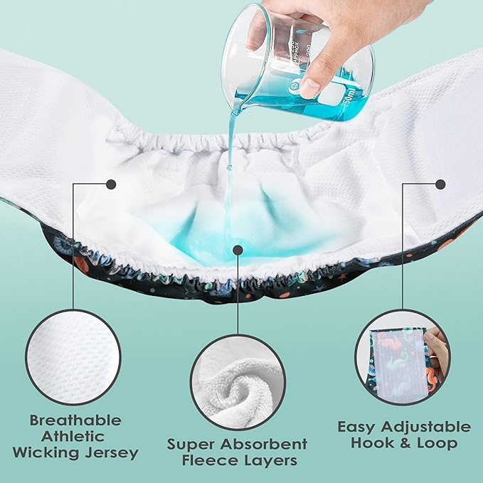 wegreeco Washable Male Dog Belly Band (Stylish Pattern)- Pack of 3 - Male Dog Belly Wrap, Dog Diapers Male (Marine Horse, Medium)