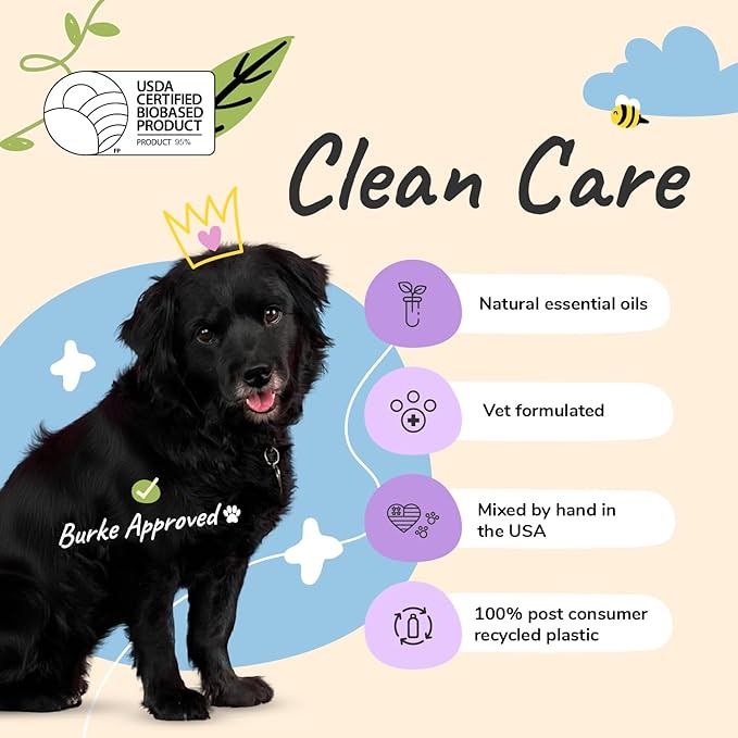 kin+kind Flea and Tick Spray and Shampoo Kit- Shampoo and Spray Set- Shampoo for Dogs, Spray for Dogs- for Tick and Flea Control Shampoo and Repel Spray- Lavender, 12 oz Each