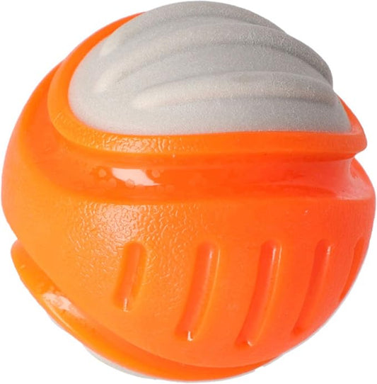 Dingo Toy for Dog, Durable TPR Rubber for chewers, Fetch Toy for Play, Boomerang 9.1", 17395 (Ball dent)