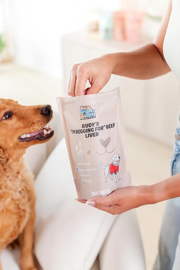 Rudy’s “I’m Begging for” Freeze-Dried Beef Liver – 100% Single-Ingredient USDA Beef Liver, Grain-Free, No Preservatives or Fillers – Natural Dog Treats for Training & Rewards – 4 oz
