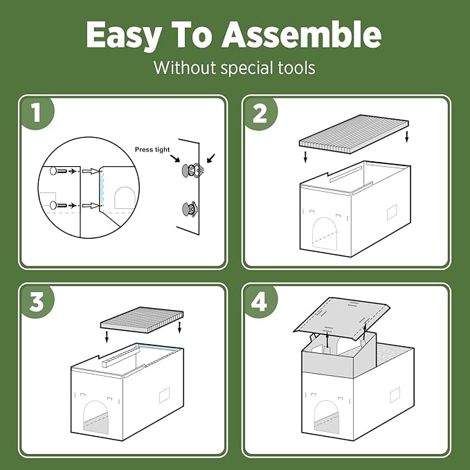 SMILE PAWS Cat Beds for Indoor Cats, Cardboard Cat House with Scratchers, Coffee Shop, Large Sturdy Cat Furniture Condo Cave Tent, Easy to Assemble Pet Toys Accessories Stuffs, Bunny Small Animals