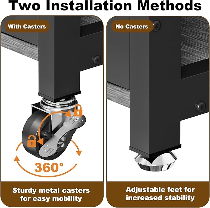 EasyCom 48"/42"/33" Dog Crate Furniture with Name Tag, Heavy Duty Dog Kennel Indoor for Large Dogs, Escape-Proof and Chew-Proof Dog Cage for high Anxiety Dog, Decorate House as TV Stand, End Table