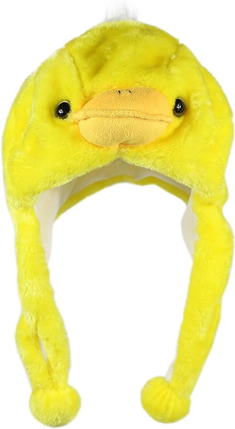 Plush Fun Animal Hats One Size Cap Polyester With Fleece Lining